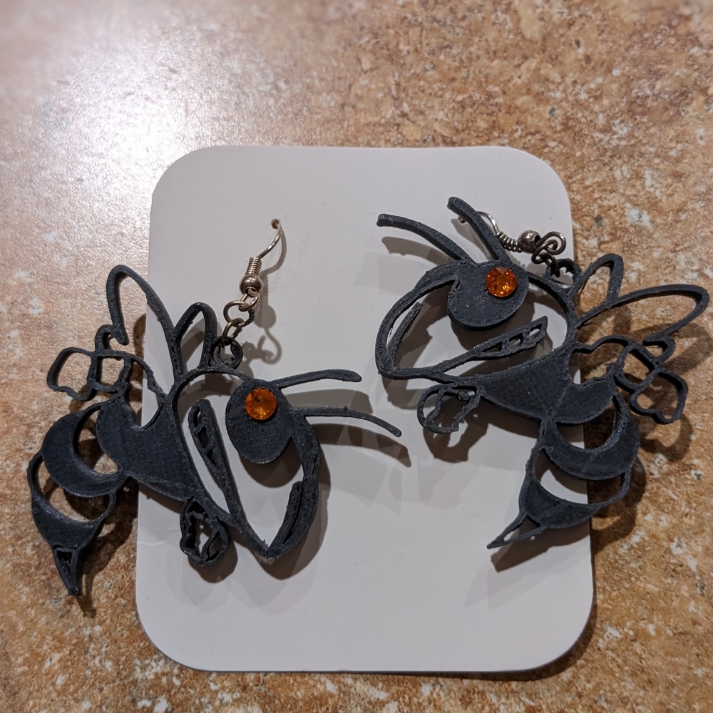 COPY - Rockwall Yellowjackets 3D Printed Earrings